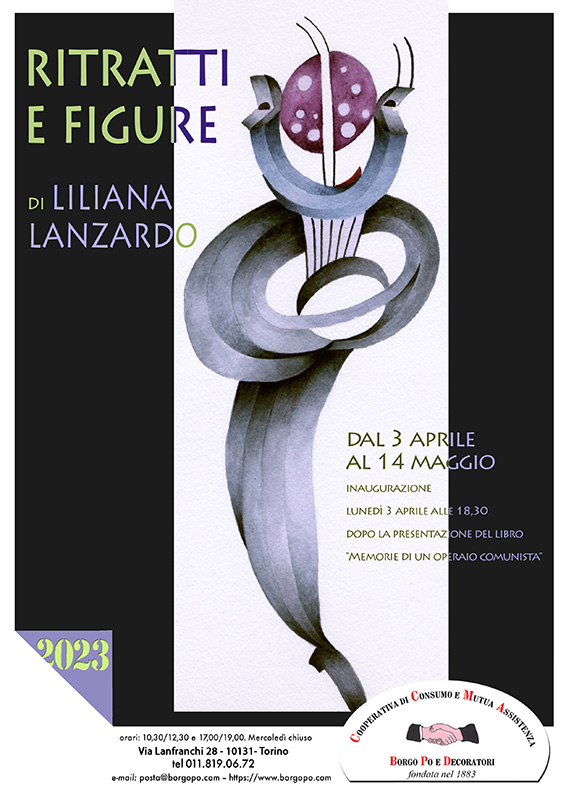 locandina 2023-4-3 mostra Lanzardo Ritratti e figure